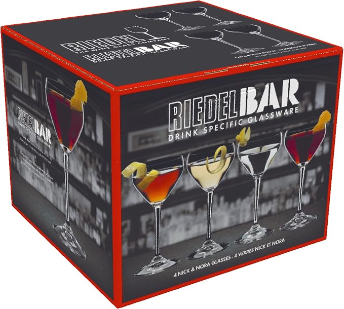 Riedel Drink Specific Glassware, Nick & Nora Cocktail Glass, 4oz, Old-Fashioned Stemmed Cocktail Glasses, Martini, Manhattan, Set of 4 - Image 5