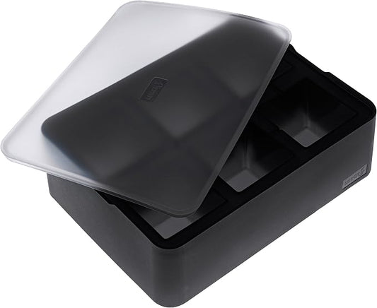LURCH Germany ICE Former Cube - Silicone Tray for 6 Ice Cubes (2x2'') by Lurch