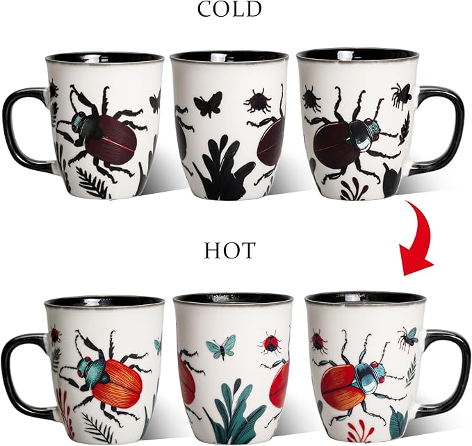 Beetle Heat Changing Mug 16oz Ceramic | Magic Cup for Coffee Tea Latte, Novelty Gifts for Nature Lovers Men Women - Image 5