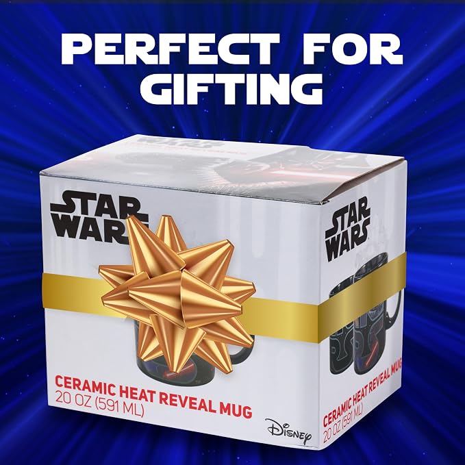 Silver Buffalo Star Wars Logo, Heat Reveal Ceramic Mug, 20oz | Coffee Cup, Boba Fett, Yoda, Luke, C-3PO, R2-D2 and Darth Vader, Stormtrooper, 0.59 Liters - Image 8