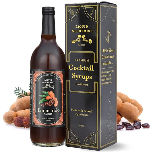 Liquid Alchemist Tamarind Syrup for Cocktails - Real Ingredients Make our Tamarindo Syrup the Perfect Spicy Margarita Mix - Made Fresh with All Natural Tamarind Concentrate (25.4 oz)