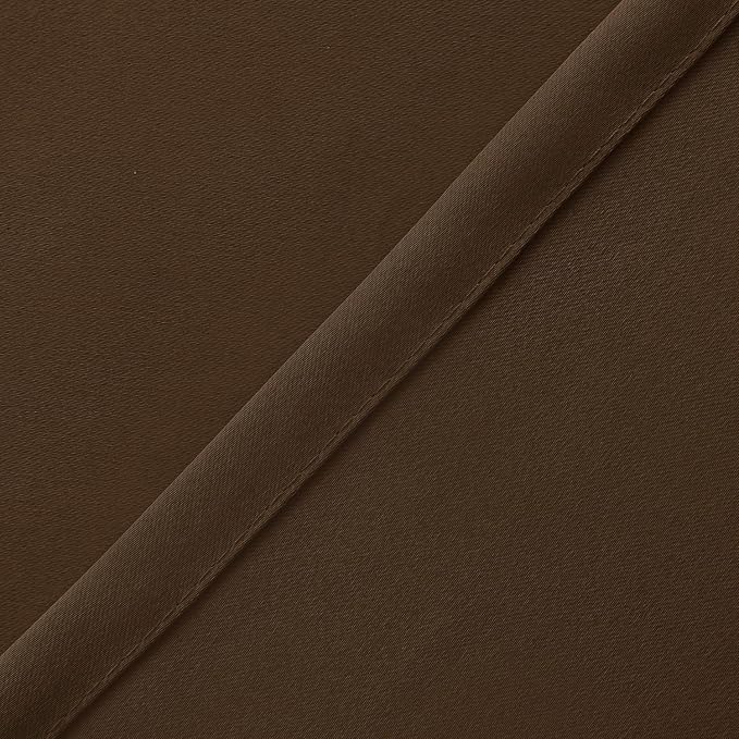 Hiasan Valance Curtains Blackout Solid Rod Pocket Valances for Living Room and Bedroom, 42 x 18 Inches Length, Brown, 1 Panel - Image 4