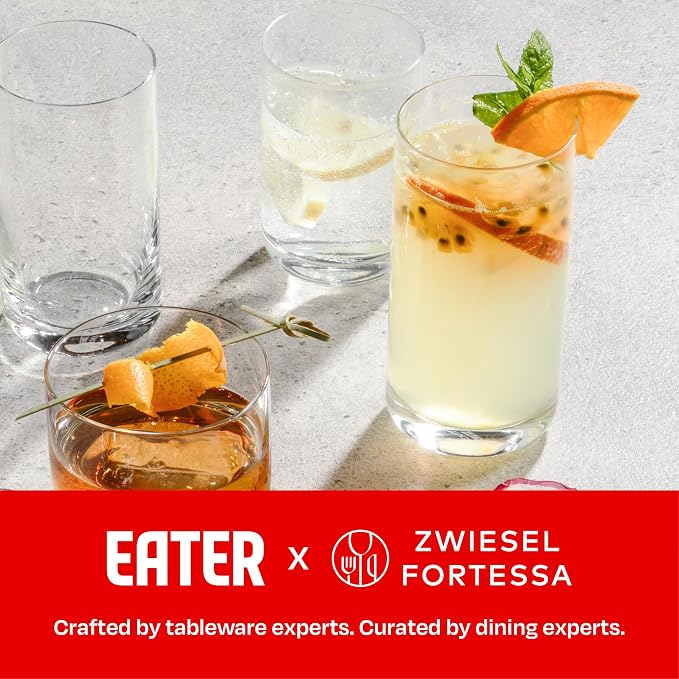Eater x Zwiesel Fortessa Cappello Crystal Glass, 12.5 Ounce Iced Beverage (Set of 6), Clear - Image 3