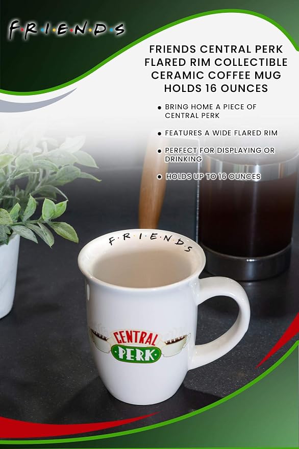 Silver Buffalo Friends Central Perk Logo Wide Rim Ceramic Mug, 16 Ounces - Image 7