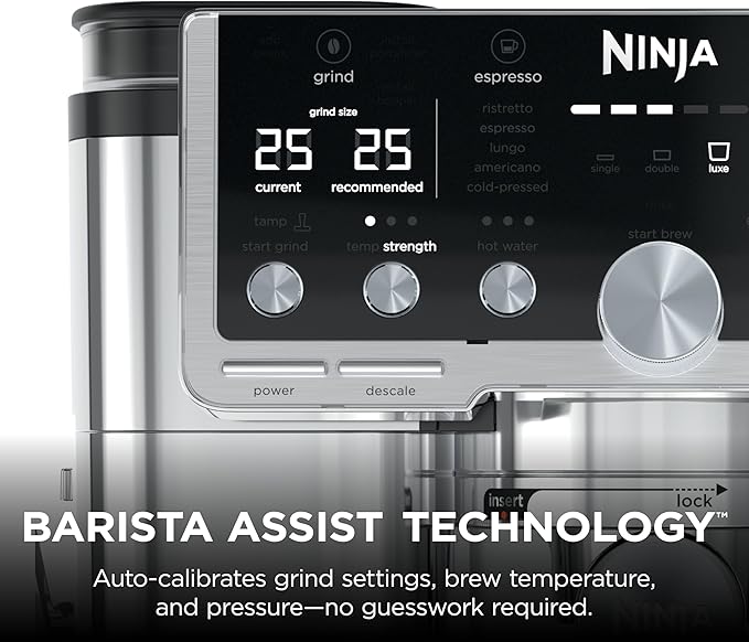 Ninja Luxe Café Pro Series, Espresso, Cold Brew, Hot Water, ES701 | Drip Coffee, Integrated Tamper, Built-in Grinder, Hands-Free Frother for Cappuccinos, Lattes, Americanos, Dairy or Non-Dairy - Image 6