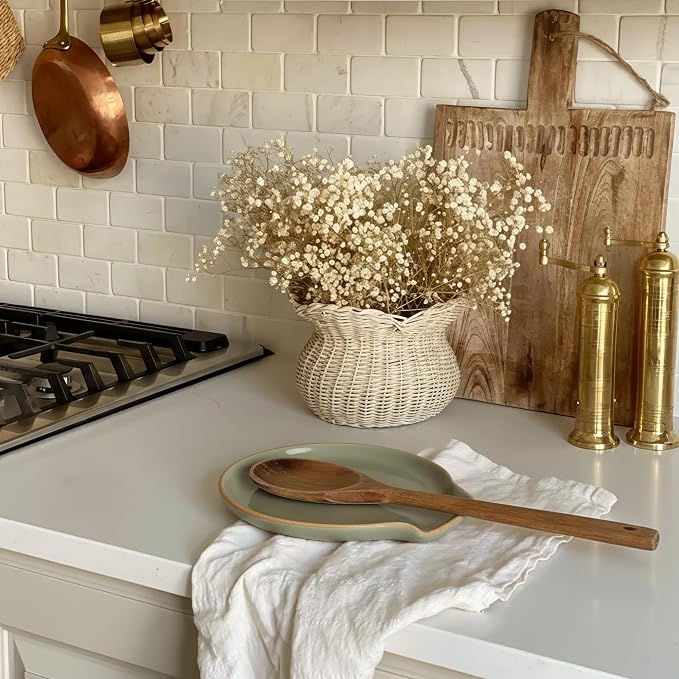 Beautiful Ceramic Spoon Rest for Stove Top - Perfectly Sized Spoon Holder for Your Kitchen Countertop - Easy to Clean and Dishwasher Safe, Perfect Addition to Any Kitchen Counter for Everyday Cooking - Image 2