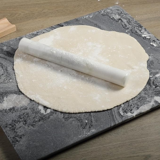 African Natural Marble French Rolling Pin, 16inch Non-Stick Rolling Pin for Baking, Dough Roller for Pasta, Dumpling, Fondant, Pie, Bread, Pizza, Kitchen Baking Tools(Namib Fantasy) - Image 6