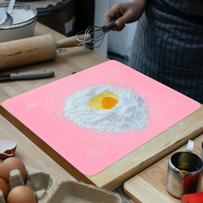 VICASKY Heat-resistant Silicone Baking Mat with Strong Adhesion to Countertop Easy to Maintain Dough Rolling Mat for Bread and Handmade Noodles for Novice Bakers Style - Image 4