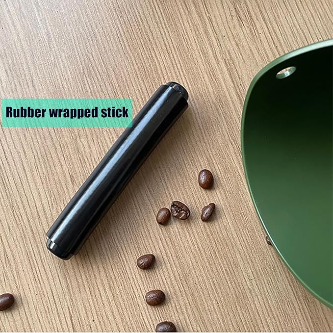 Coffee Knock Box, 4.6 in, Barista Style Espresso Grounds Knock Box, Removable Plastic Knock Rod, Non-Slip Base, Espresso Maker Accessory (Green) - Image 2