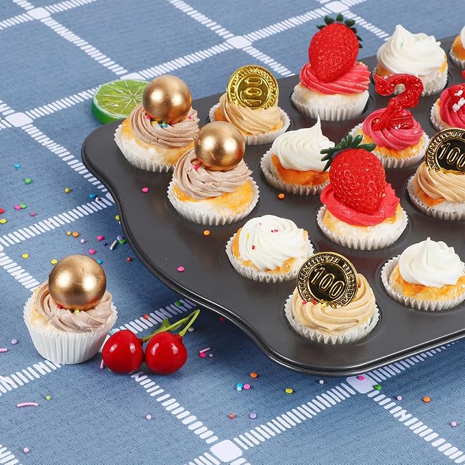 Caperci 500 Count Mini Cupcake Liners White Muffin Liners Greaseproof No Smell Small Cupcake Wrappers Baking Cups - Image 2