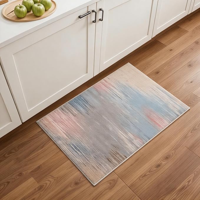2x3 Washable Doormat, Non-Slip Rug for Front Door, Bathroom & Kitchen - Low Pile Indoor/Outdoor Mat with Rubber Backing, Modern House Design - Image 4