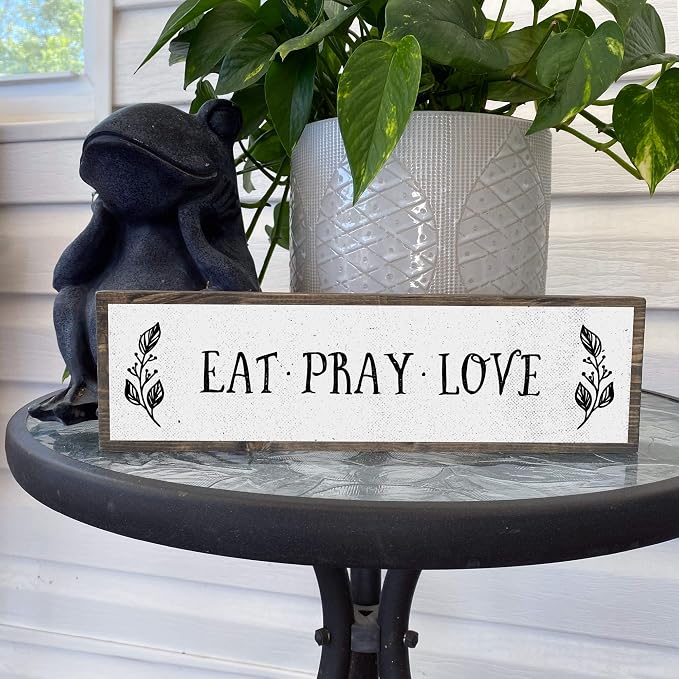 Kitchen Wood Signs (Medium - Wood And Metal, Eat Pray Love) - Image 7