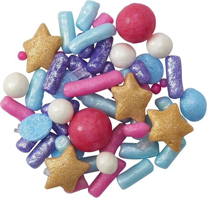 DECOPAC Sweet Tooth Deluxe Fusion Mix, 26oz, Fancy Candy Sprinkles in Handheld Container, Edible Sprinkles For Celebration Cakes, Cupcakes, Cookies and Donuts, Multicolored - Pink, Purple, Blue - Image 4