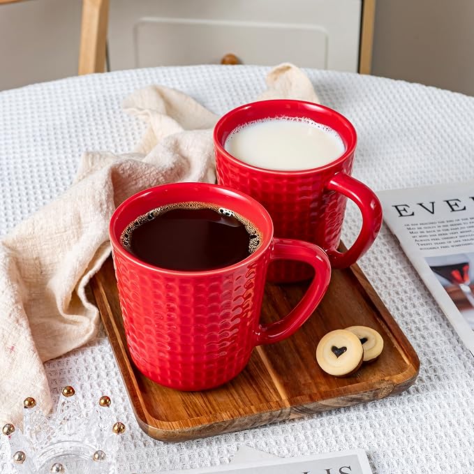 Large Coffee Mug, 20 oz Ceramic Coffee Cups with Handle, Red | Red Coffee Mug for Office & Home, Latte Cocoa, Microwave & Dishwasher Safe, Lead-Free, Wedding & Housewarming Gift - Image 9