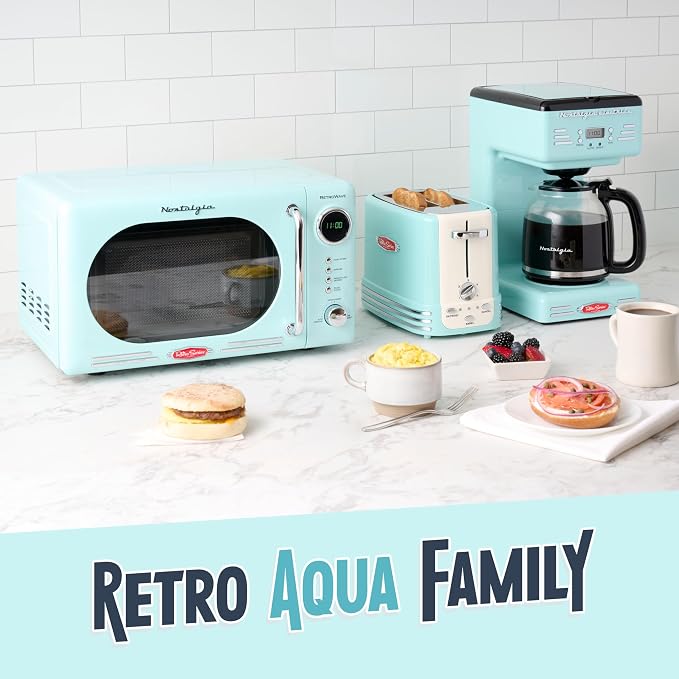 Nostalgia Retro 12-Cup Programmable Coffee Maker With LED Display, Automatic Shut-Off & Keep Warm, Pause-And-Serve Function, Aqua - Image 5