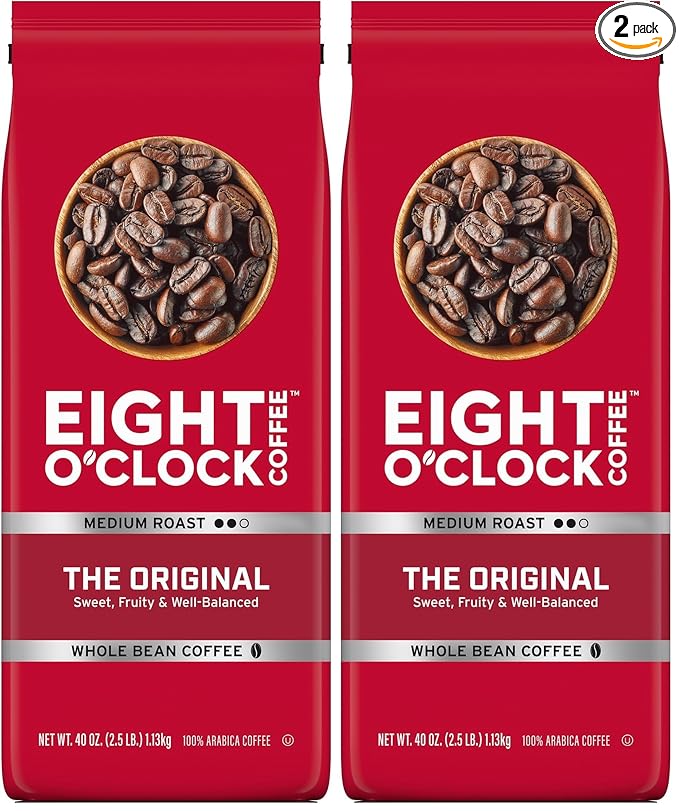 Eight O'Clock Coffee Whole Bean, The Original | 42 Ounce | Pack of 2