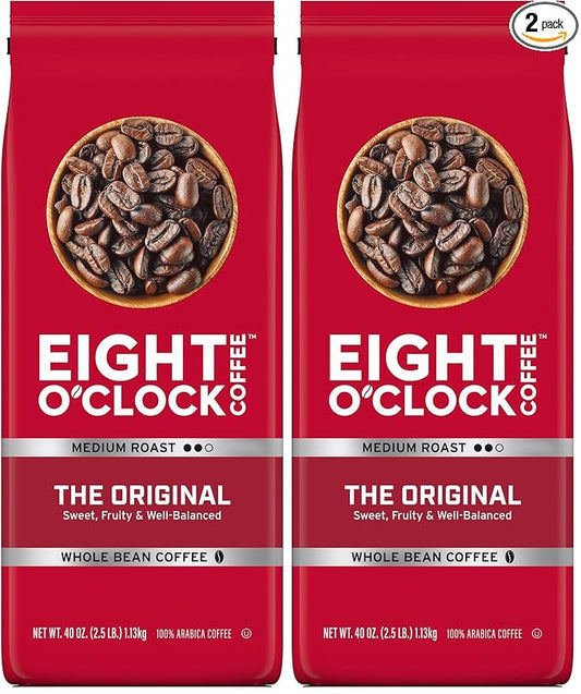 Eight O'Clock Coffee Whole Bean, The Original | 42 Ounce | Pack of 2