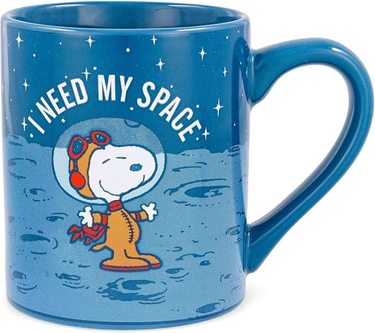 Silver Buffalo Peanuts Snoopy I Need My Space, Ceramic Mug, 14oz | 0.4 Liters by SilverBuffalo