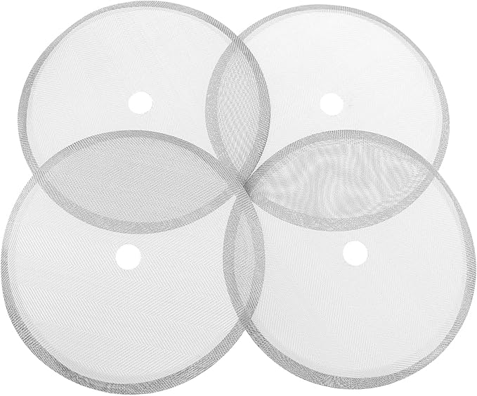 6pcs French Press Replacement Filter Screen 3.8 inch 0.35 inch Hole Stainless Steel Coffee Filter Mesh for French Press Coffee Makers