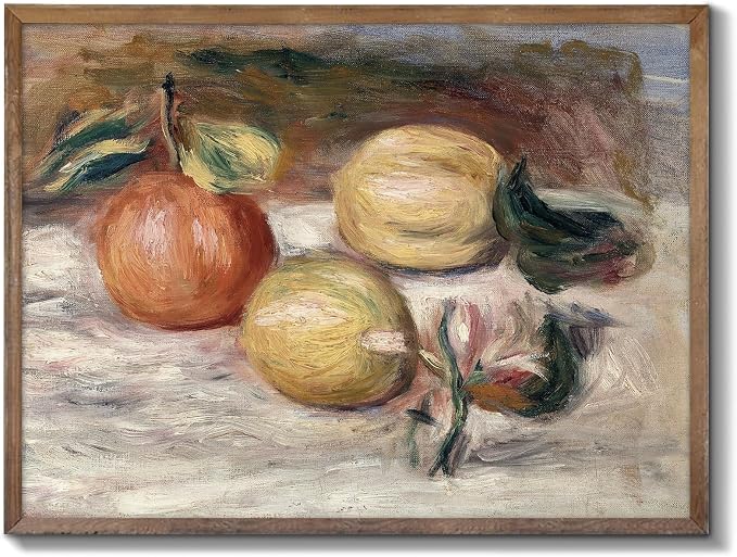 XOCUUI Unframed Canvas Wall Art Vintage Aesthetic Room Decor, Harvest Apples Still Life Oil Painting Artwork Abstract Wall Pictures Prints, Farmhouse Fruit Shelf Decor Bedroom Kitchen 8x10in by XOCUUI