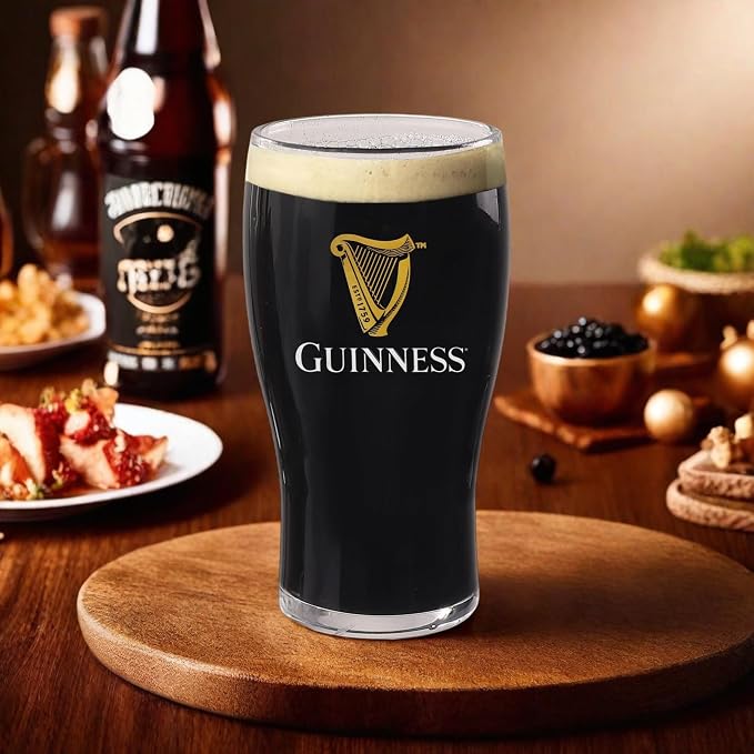LORD'S ROCKS Guinness Official 20oz Pint Glasses – Set of 2, Branded Tulip Shape Beer Glassware – Classic Irish Pub Style - Image 4