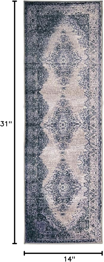 SUPERIOR Bedroom, Farmhouse, Kitchen, Entryway, Laundry, Living Room Decor, Eldwin Collection Area Rug, 2' 7" x 8' - Image 2