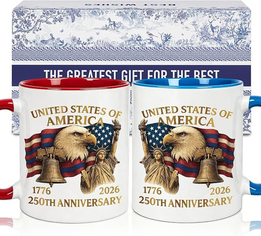 250th Anniversary of America Coffee Mug, 250th anniversary USA coffee mug keepsake, american Flag Coffees Mugs, American Eagle coffees mugs Gift，Best Independence Day gift for Men, Women, Boss-56 by Unknown