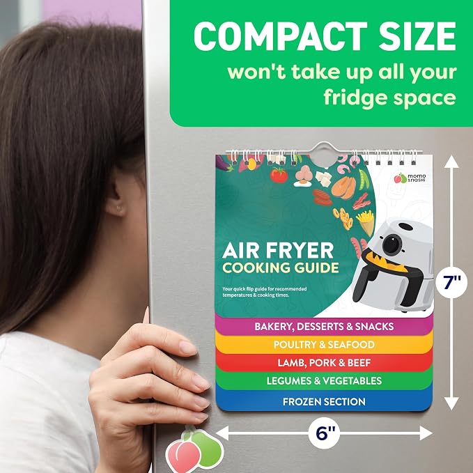 Air Fryer Cheat Sheet Magnets Booklet - Air Fryer Cookbook for Beginners - Air Fryer Liners - Air Fryers Kitchen Gifts Gadgets 2026 - Air Fryer Accessories Cook Books Kitchen+Gadgets Cooking Guide - Image 4