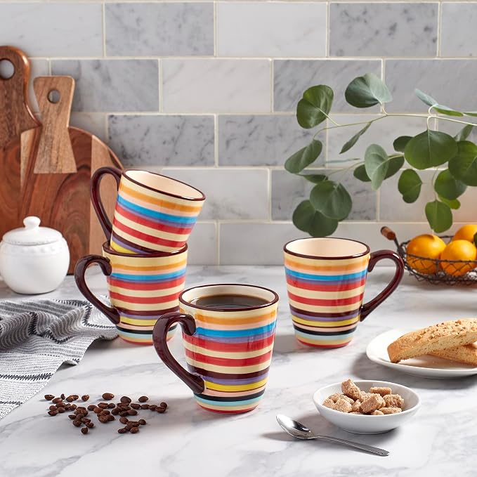 Tabletops Gallery 16-ounce Sedona Mugs, Set of 4 - Image 2