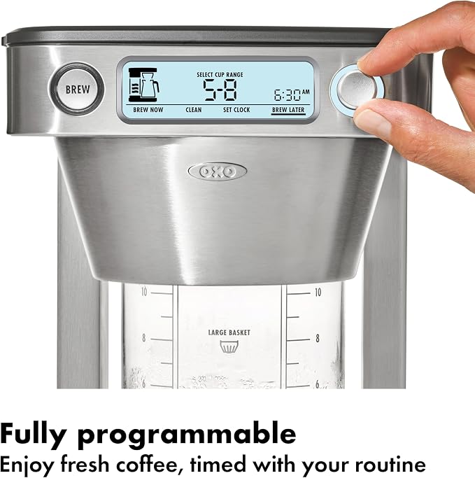 OXO Brew 12-Cup Coffee Maker With Podless Single-Serve Function,Silver - Image 4