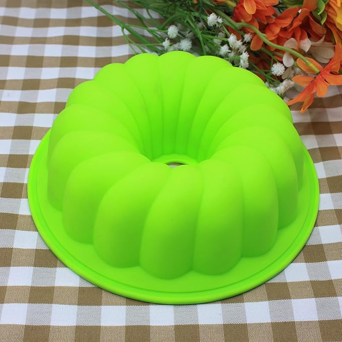 X-Haibei 8 Inch Fancy Round Donut Gelatin Jello Cake Chocolate Baking Silicone Mold