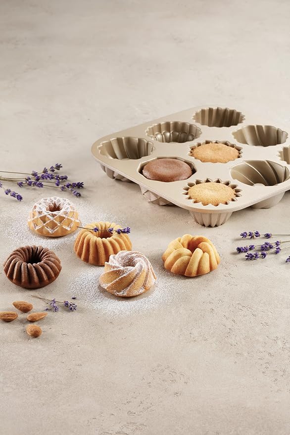 Tescoma Delícia 623132 9 Mini Bundt Cake Mould, Cast Aluminium Non-Stick - Image 2