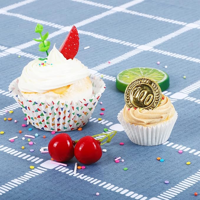 Caperci 500 Count Mini Cupcake Liners White Muffin Liners Greaseproof No Smell Small Cupcake Wrappers Baking Cups - Image 4