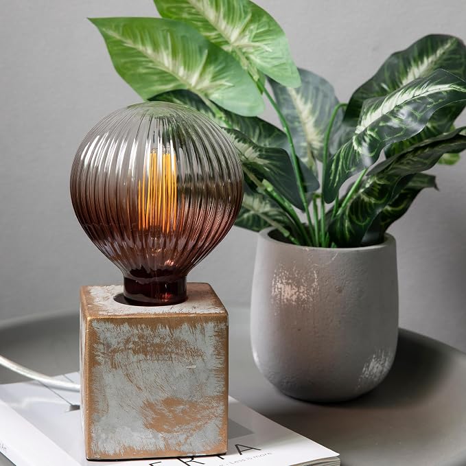 G125 Edison LED Bulb,4W Dim E26,2200K Gradient Brown Striated Glass | Large Globe Decorative Light Bulbs, Warm Ambient Glow, Dim, Match Lamps For Restaurant, Bar & Household Living Space - Image 8