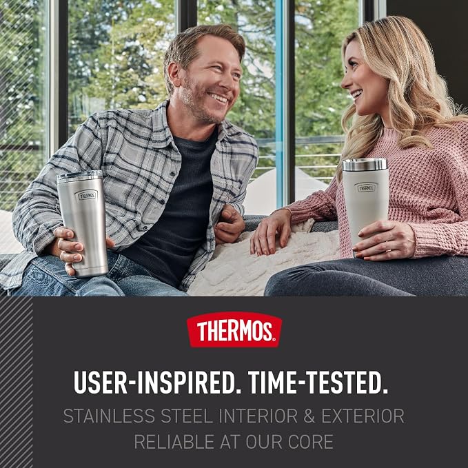 THERMOS ICON SERIES, Stainless Steel Tumbler, Granite, 16 oz (Pack of 4) - Image 5