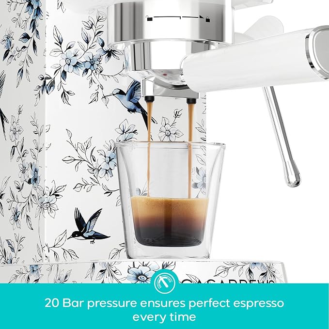 CASABREWS CM5418 Espresso Machine, Espresso Coffee Maker with Milk Frother | Stainless Steel, 20-Bar Pump, Built-in Pressure Gauge, Powerful Steam Wand for Cappuccino Latte for Home, 34oz Water Tank - Image 2