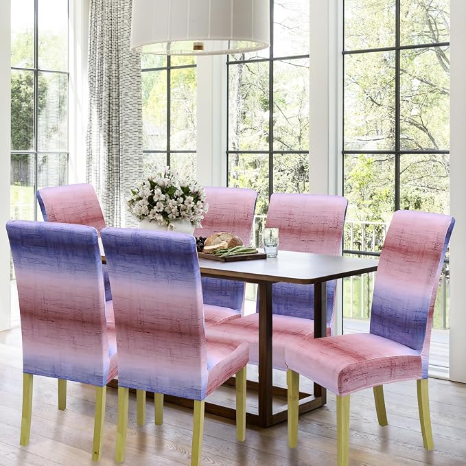 Dining Chair Covers, Stretch Seat Covers, Washable Furniture Protector | 6 Pack, Washable, Stretch Fit, Soft, Non Slip, Dining Chair Covers, Seat Protector, Furniture Protector - Image 2