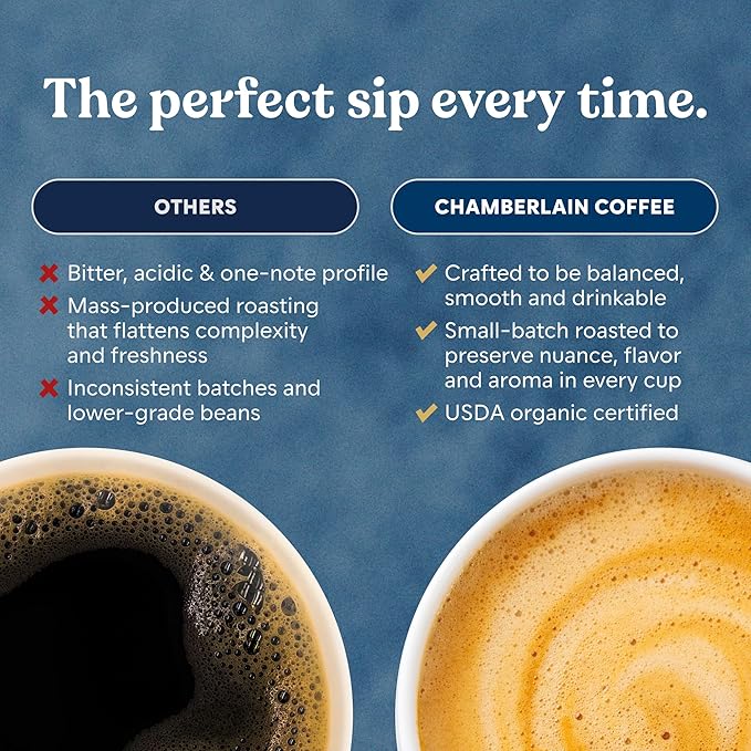 Chamberlain Coffee Flavored Cold Brew Singles Variety Pack – Brew Hot or Iced - Organic Coffee Single Serve Bags - 10 Cold Brew Sachets