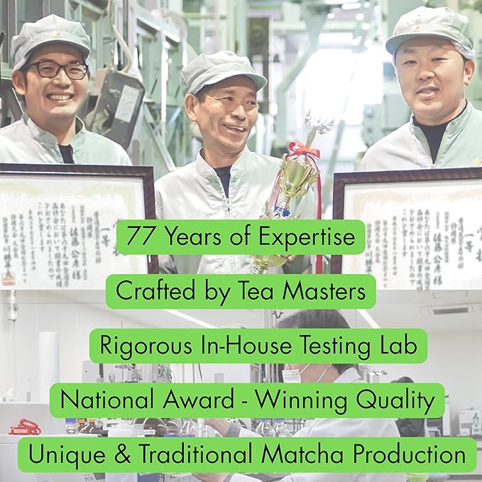Satoen Authentic Japanese Ceremonial Grade Matcha Powder - BULK BAG - 100% Spring Premium First Harvest - Matcha Crafted for Café & Businesses (1000g/2.2lbs)