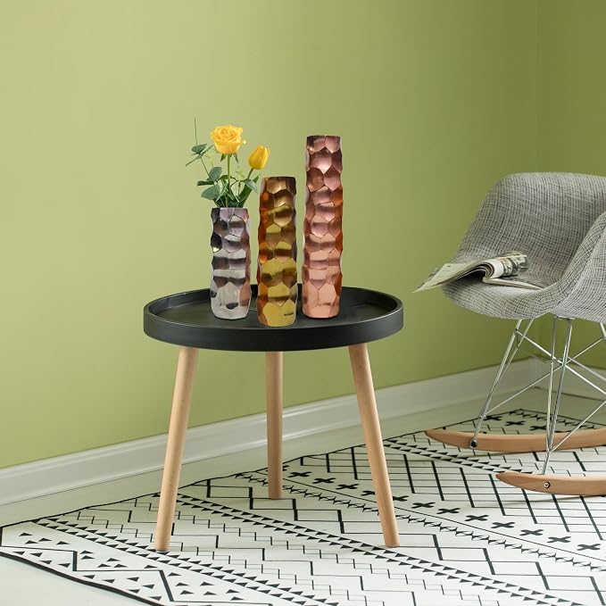 Large Decorative Modern Metal Honeycomb Design Table Flower Vase in Gold, 15-Inch Height, Stylish Contemporary Centerpiece for Dining Room, Living Room - Image 5