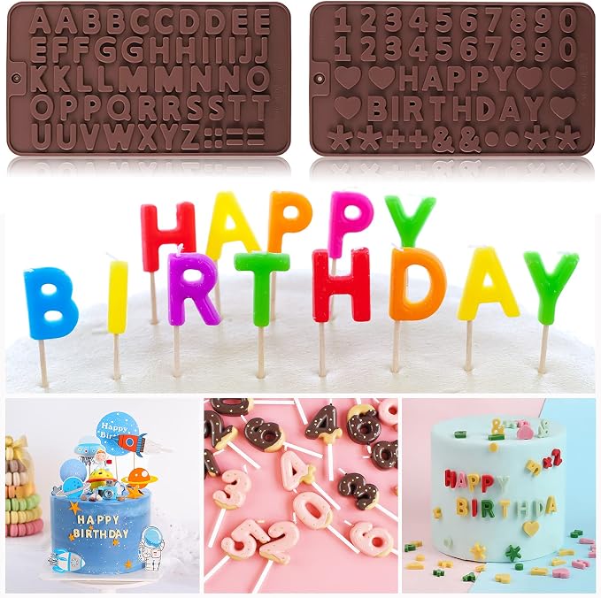 Chocolate Heart Molds Set | Breakable Heart Mold with Hammers, Letter and Number, Leaf Daisy Flower Butterfly Mold for DIY Cake Mousse Dessert - Image 5