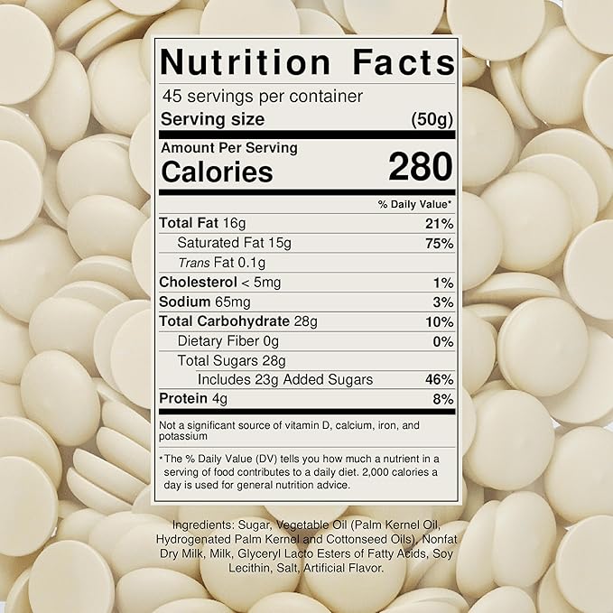 Merckens White Melting Chocolate - 5 Pounds of Premium Quality White Candy Melts to make Dubai Chocolate Bar, Cake Pops, Cocoa Bombs, & Homemade Desserts