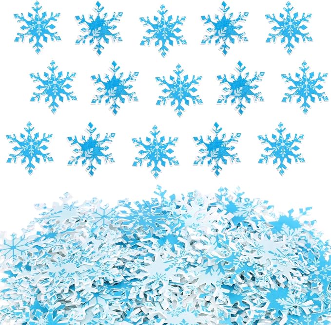 168pcs Edible Snowflake Cake Decorations, Wafer Paper Cupcake Toppers Winter Frozen Theme Snowflakes Decorations for Christmas Holiday Party Supplies - Image 3