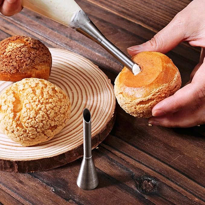 Piping Tips, 7 Pcs Stainless Steel Flower Icing Piping Nozzles Cake Decorating Tips Baking Tool for Cream Cupcake Cookie