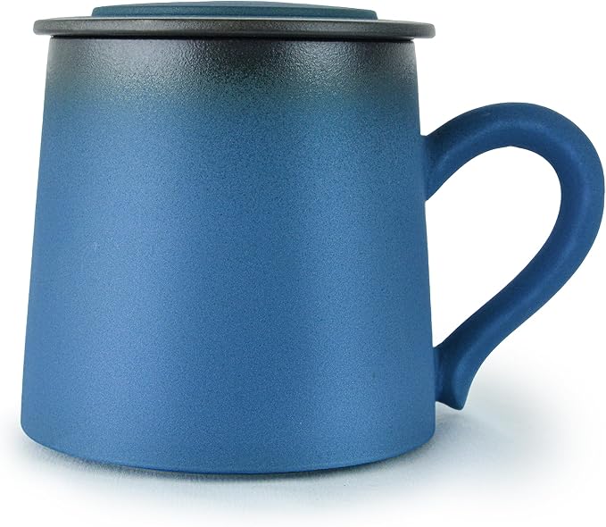 Handmade Ceramic Coffee Mugs, 11.2 OZ Colored Glaze Coffee Cups with Lids, Thanksgiving Gift, Birthday Gift Women, Mom, Dad, Friend, Sister, Brother, Dishwasher and Microwave Cups