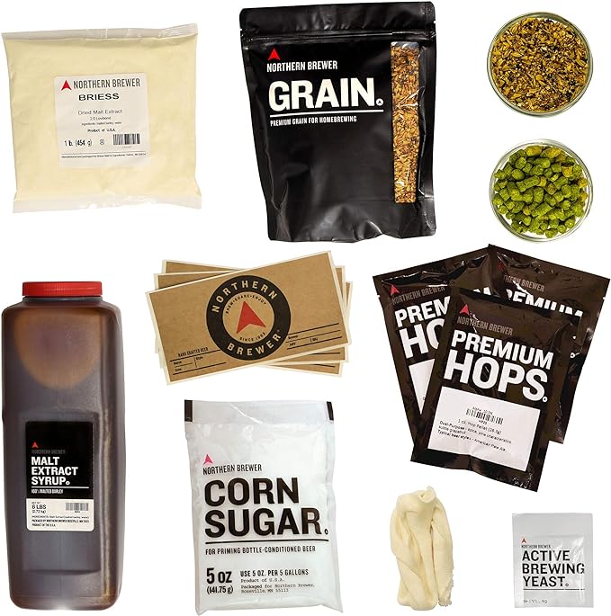 Northern Brewer - Brew. Share. Enjoy. HomeBrewing Starter Set, Equipment and Recipe for 5 Gallon Batches (Hank's Hefeweizen)