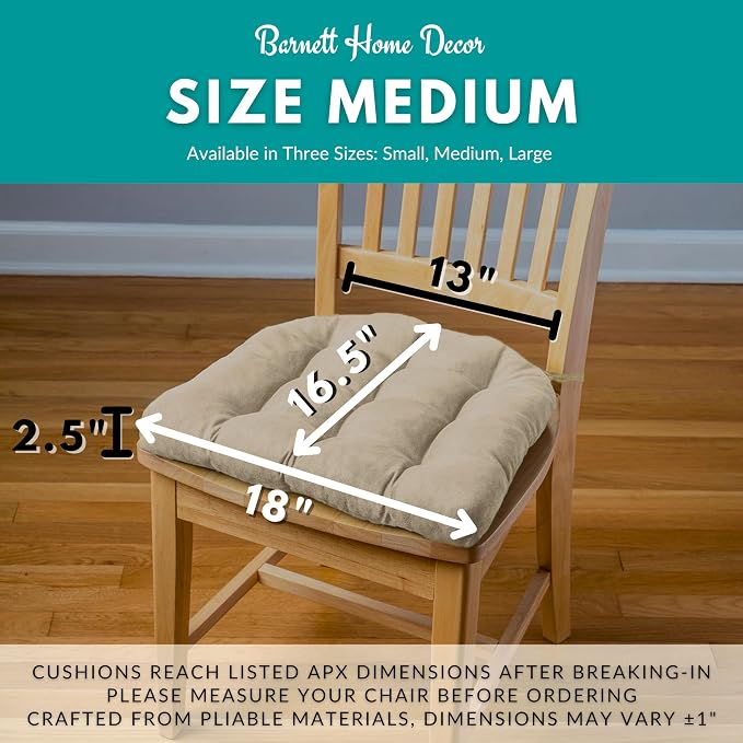 Barnett Home Decor Peters Cabin Dining Chair Pad with Ties - Size Medium 16.5 x 18 - Latex Foam Fill Cushion - Woodlands Rustic Lodge & Lake House Décor (Bear, Moose, Deer, Pine Cones, Waterfowl) - Image 3