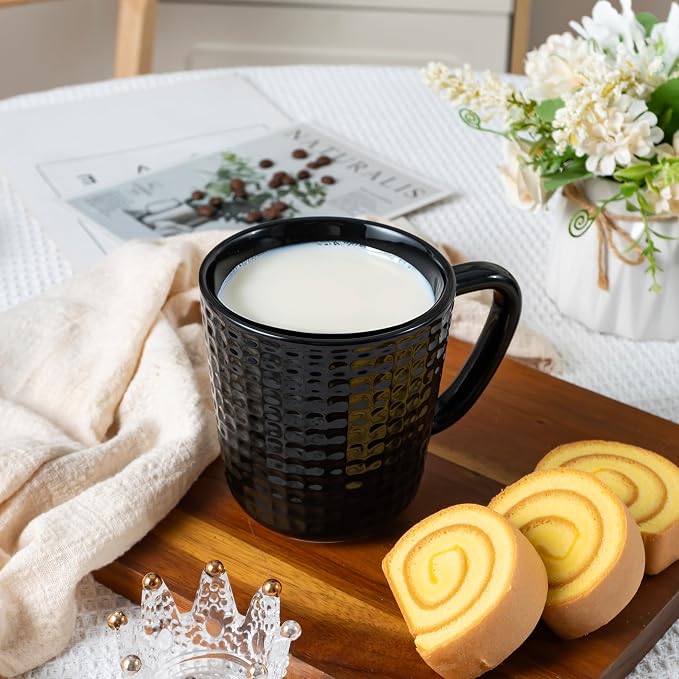Large Coffee Mug, 20 oz Ceramic Coffee Cup with Handle, Black | Coffee Mug for Office & Home, Latte Cocoa, Microwave & Dishwasher Safe, Lead-Free, Wedding & Housewarming Gift - Image 5