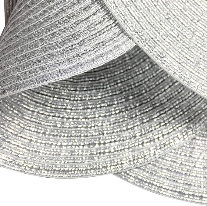SHACOS Silver Glitter Round Placemats Set of 6 Sparkle Bling Place Mats Glitz Table Mats for Holiday Home Party Wedding Festive Table Decoration (6, Silver) - Image 6