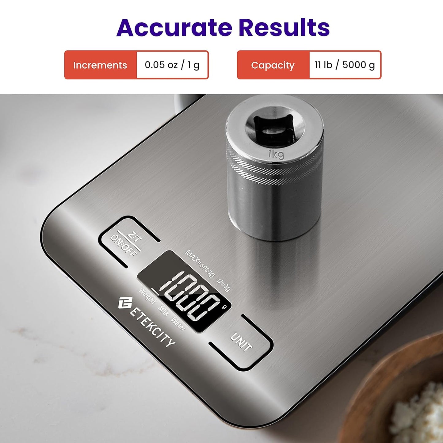 Precision Pro Stainless Steel Kitchen Scale - Silver (Medium)